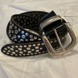 Vintage Guess by Georges Marciano  Black Belt with Silver Studs